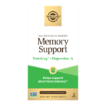 A box of Solgar Memory Support Supplement on a plain background.