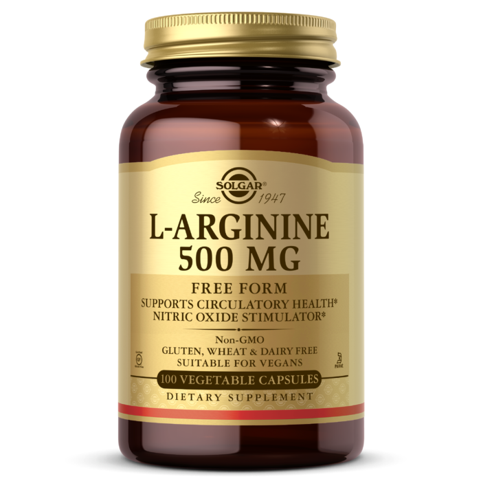 L-Arginine 500 mg Vegetable Capsules - Solgar
