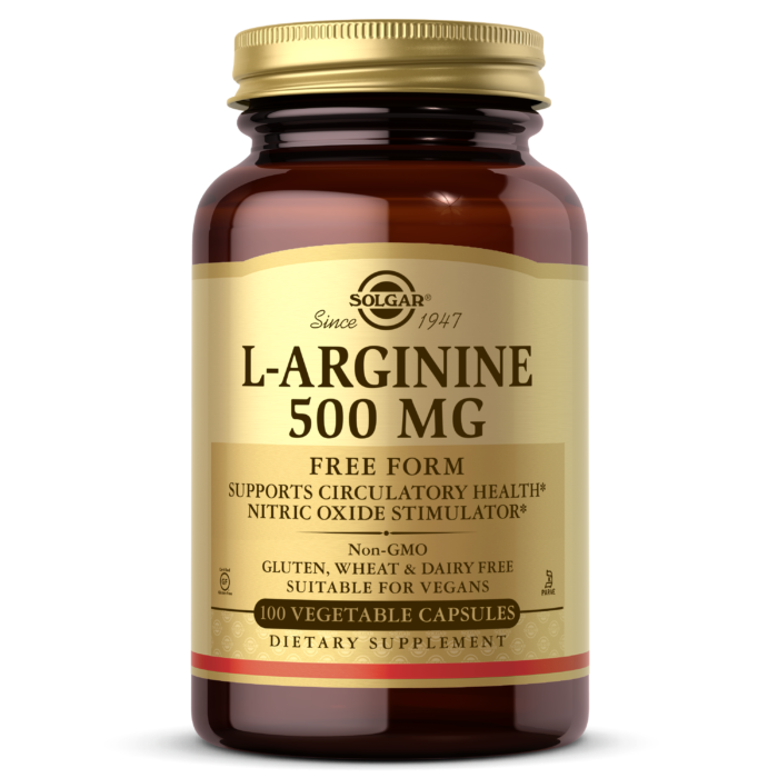 L-Arginine 500 mg Vegetable Capsules