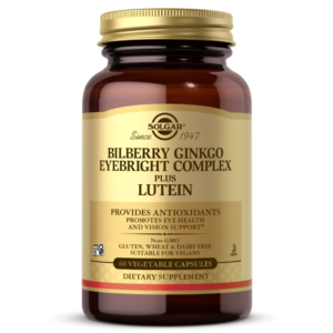 Bilberry Ginkgo Eyebright Complex Plus Lutein Vegetable Capsules