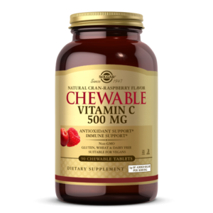 Vitamin C 500 mg Chewable Tablets - Cran Raspberry Flavor