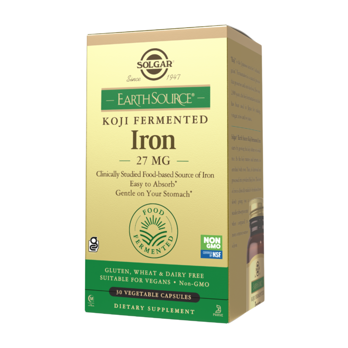 Earth Source® Koji Fermented Iron 27 mg Vegetable Capsules