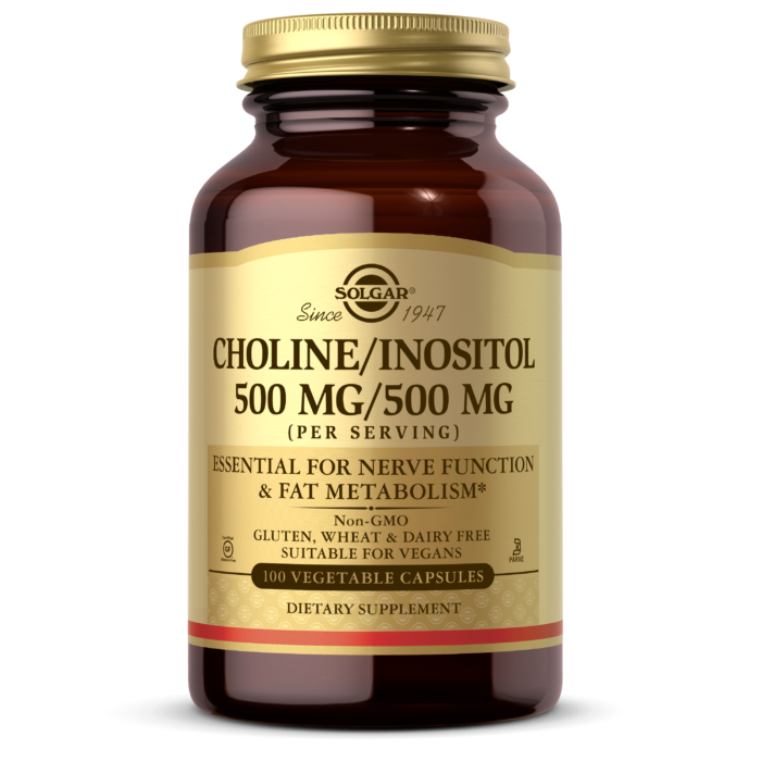 Choline/Inositol 500 mg/500 mg Vegetable Capsules