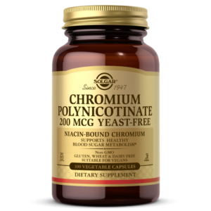 Chromium Polynicotinate 200 mcg Vegetable Capsules