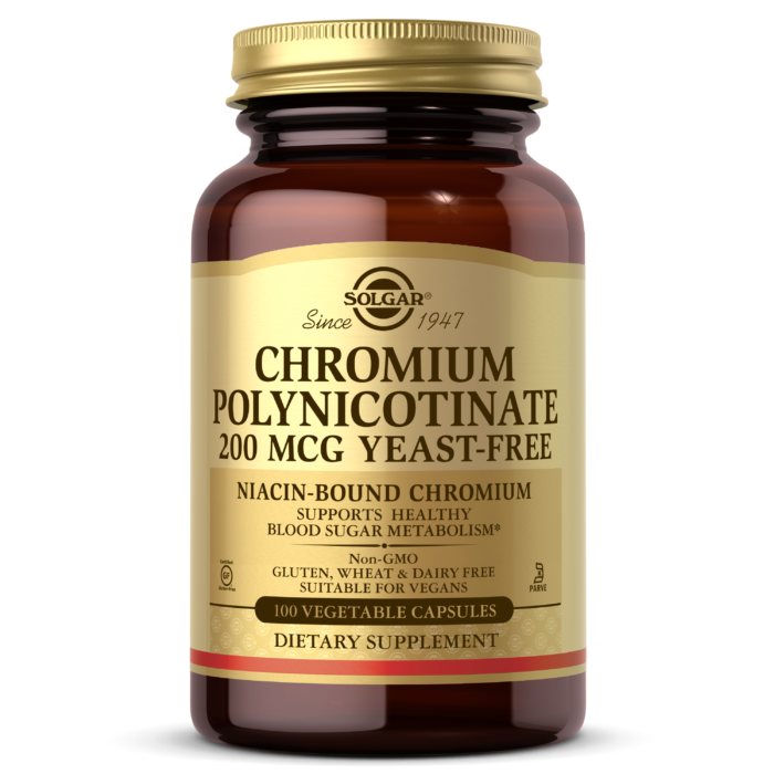 Chromium Polynicotinate 200 mcg Vegetable Capsules