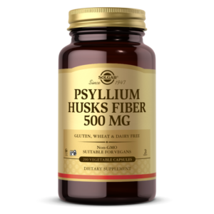 Psyllium Husks Fiber 500 mg Vegetable Capsules