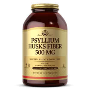 Psyllium Husks Fiber 500 mg Vegetable Capsules