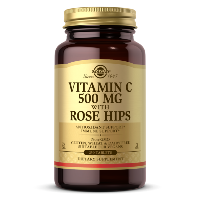 Vitamin C 500 Mg With Rose Hips Tablets Solgar