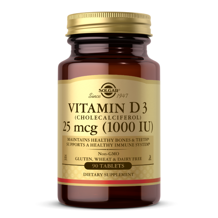 Vitamin D3 (Cholecalciferol) 25 mcg (1000 IU) Tablets