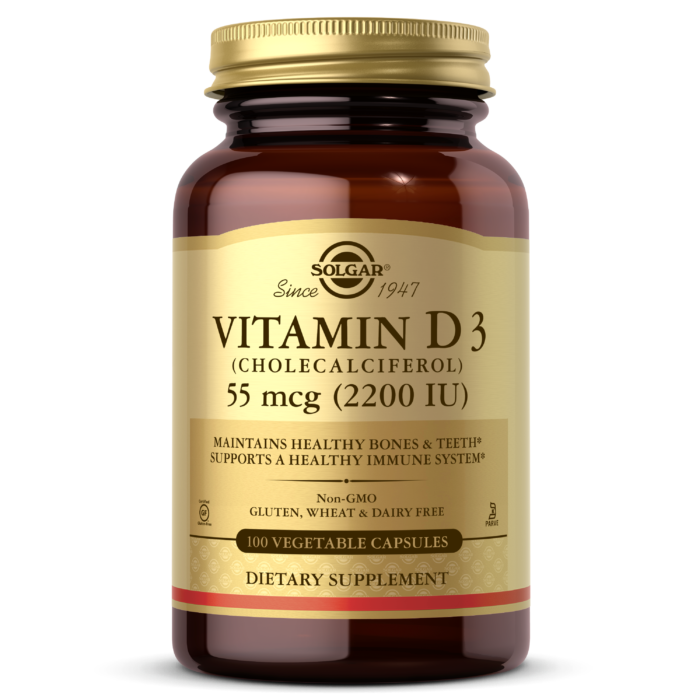 Vitamin D3 (Cholecalciferol) 55 mcg (2200 IU) Vegetable Capsules