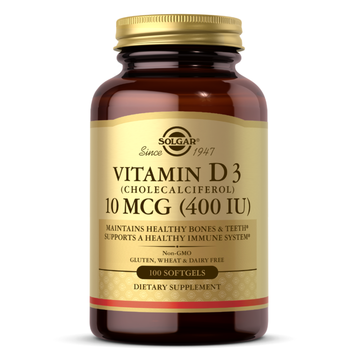 Vitamin D3 (Cholecalciferol) 10 MCG (400 IU) Softgels