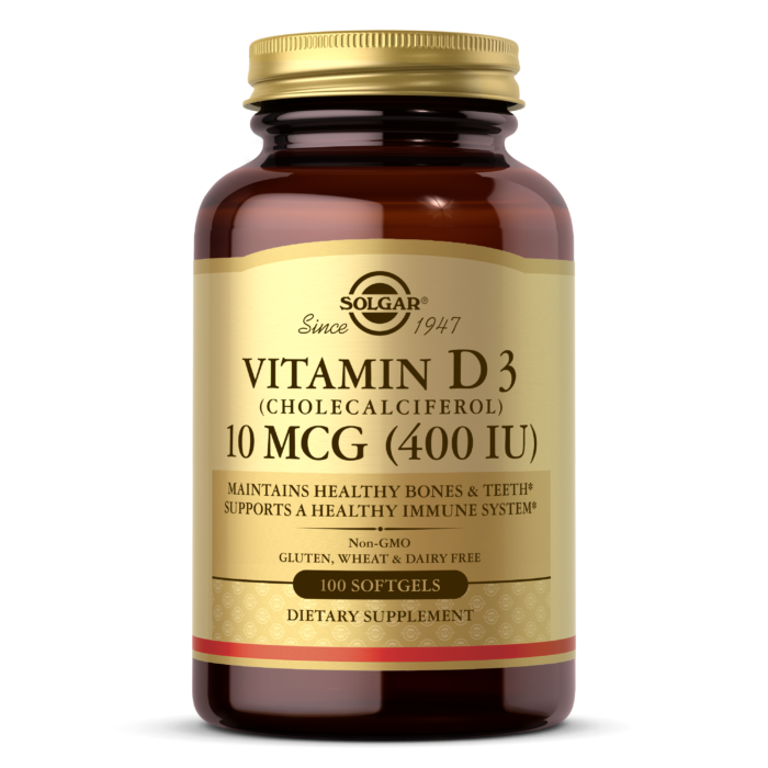 Vitamin D3 (Cholecalciferol) 10 MCG (400 IU) Softgels