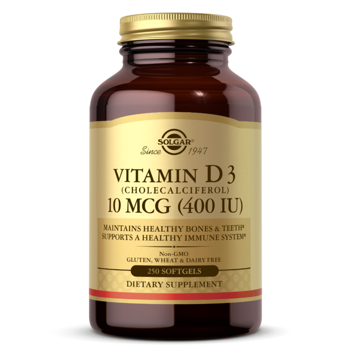 Vitamin D3 (Cholecalciferol) 10 MCG (400 IU) Softgels