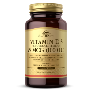 Vitamin D3 (Cholecalciferol) 25 mCG (1000 IU) Softgels