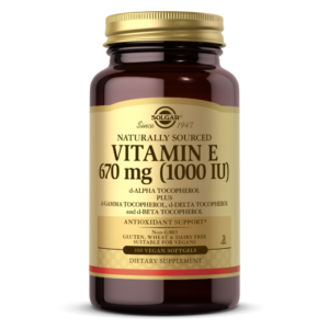 Vitamin E 670 MG (1000 IU) Vegan Softgels (d-Alpha Tocopherol & Mixed Tocopherols)