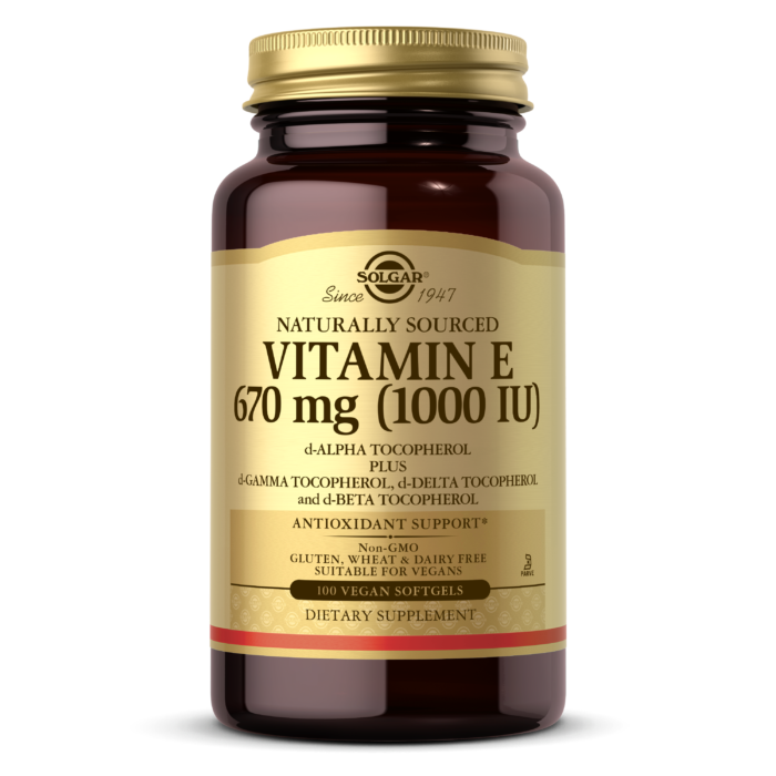 Vitamin E 670 MG (1000 IU) Vegan Softgels (d-Alpha Tocopherol & Mixed Tocopherols)