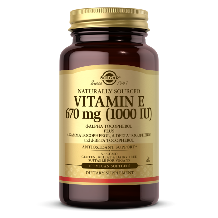 Vitamin E 670 MG (1000 IU) Vegan Softgels (d-Alpha Tocopherol & Mixed Tocopherols)