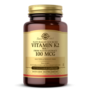 Naturally Sourced Vitamin K2 (MK-7) 100 mcg Vegetable Capsules