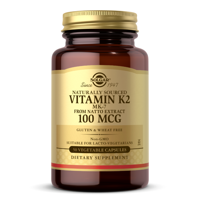 Naturally Sourced Vitamin K2 (MK-7) 100 mcg Vegetable Capsules