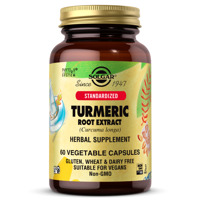 Standardized Turmeric Root Extract Vegetable Capsules