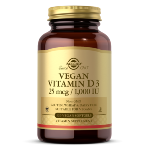 Vegan
  Vitamin D3 25 mcg (1000 IU)