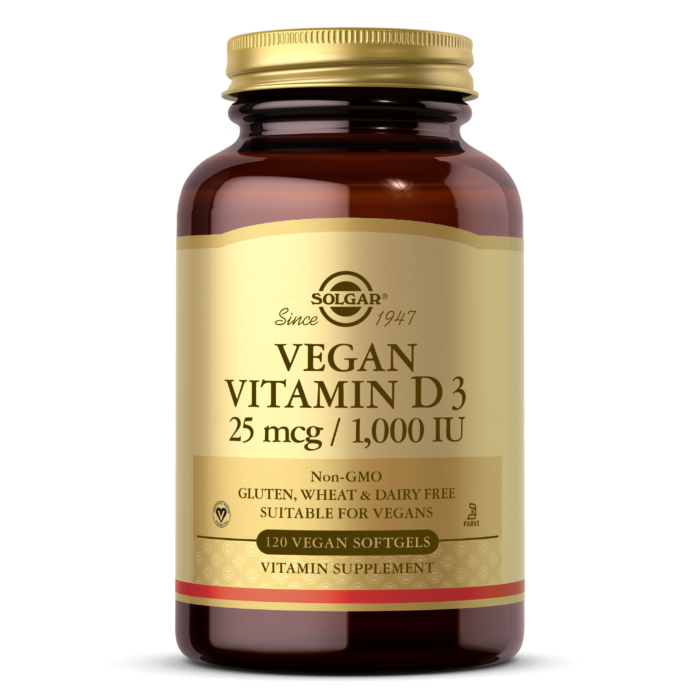 Vegan
  Vitamin D3 25 mcg (1000 IU)