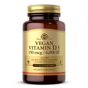 Vegan
  Vitamin D3 150 mcg (6000 IU)