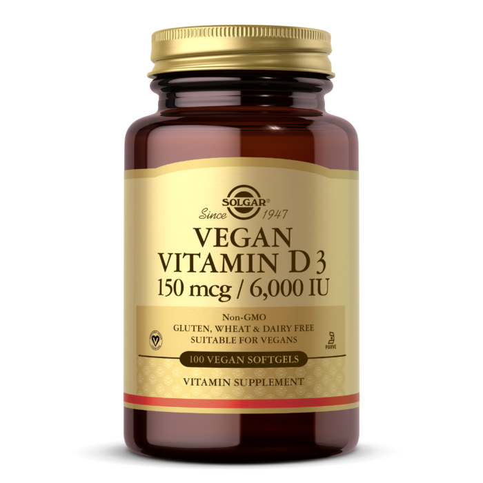 Vegan
  Vitamin D3 150 mcg (6000 IU)