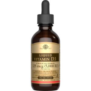 Liquid Vitamin D3 (Cholecalciferol) 125 mcg (5,000 IU) - Natural Orange Flavor