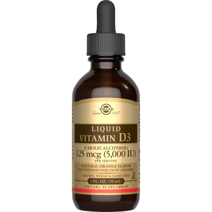 Liquid Vitamin D3 (Cholecalciferol) 125 mcg (5,000 IU) – Natural Orange Flavor