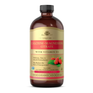 Liquid Calcium Magnesium Citrate with Vitamin D3 - STRAWBERRY FLAVORED