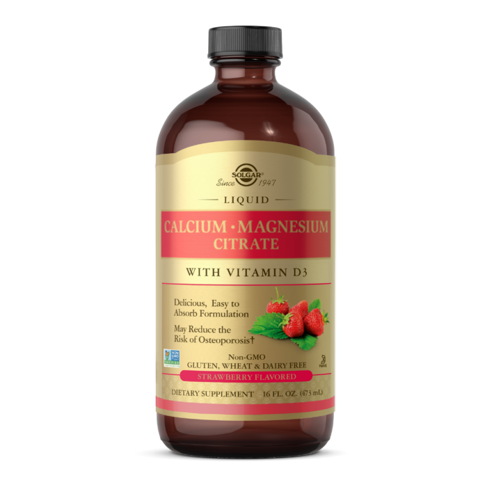 Liquid Calcium Magnesium Citrate with Vitamin D3 – STRAWBERRY FLAVORED