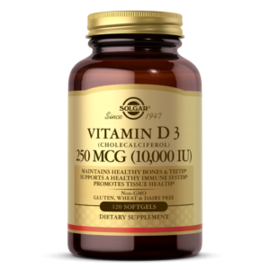 Vitamin D3 (Cholecalciferol) 250 MCG (10,000 IU) Softgels